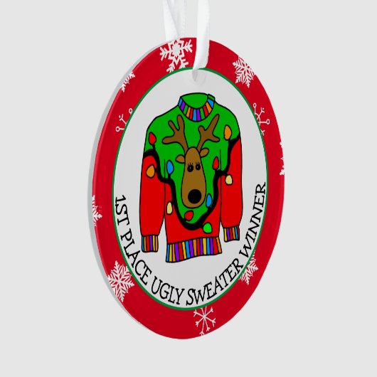 1ère médaille du concours de pull moche gagnant (devant)