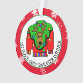 1ère médaille du concours de pull moche gagnant (devant)