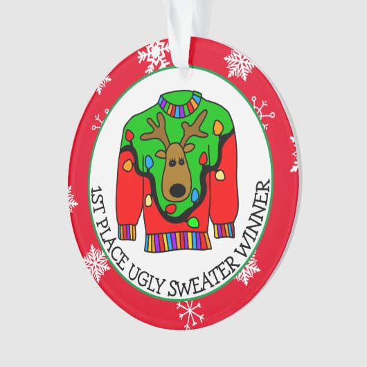 1ère médaille du concours de pull moche gagnant (devant)