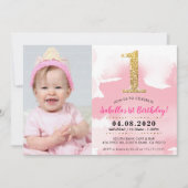 1ÈRE PHOTO ANNIVERSAIRE INVITATION parties scintil (Devant)