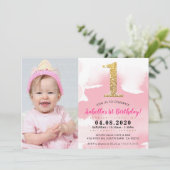 1ÈRE PHOTO ANNIVERSAIRE INVITATION parties scintil (Debout devant)