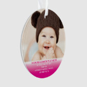 1ère photo de bébé rose Noël (devant)