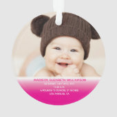 1ère photo de bébé rose Noël (dos)