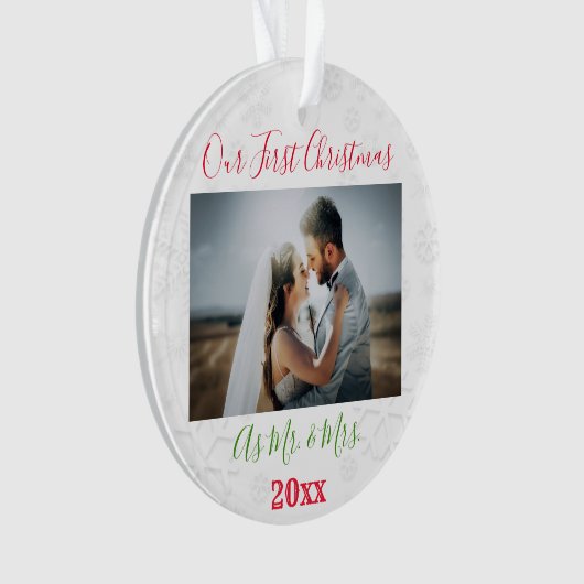 1ère photo de couple marié à Noël (devant)