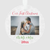 1ère photo de couple marié à Noël (dos)