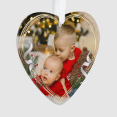 1ère photo de Noël de grand frère avec cadre en or (devant)