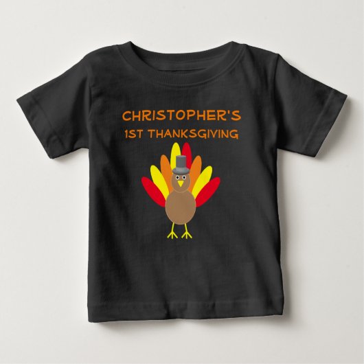 1ère T-shirt bébé Thanksgiving (Devant)
