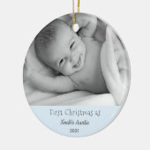 1ère Tante de Noël Nephew Personalz Photo Ornement (Gauche)