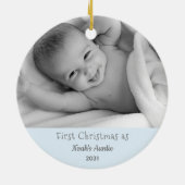 1ère Tante de Noël Nephew Personalz Photo Ornement (Dos)