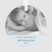 1ère tante de Noël oncle de Nephew Nom Photo (dos)