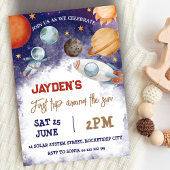 1ère Visite Autour Du Soleil Invitation Anniversai