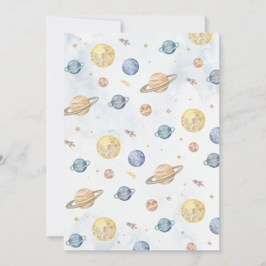 1ère visite autour du soleil Invitation d'annivers (Dos)