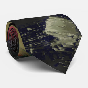1FB1F9F4 Cyberpunk Glitch Art Mozaïek Abstract Stropdas