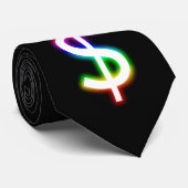 (1h09) dollars rougeoyants colorés - cravate noire (Roulé)
