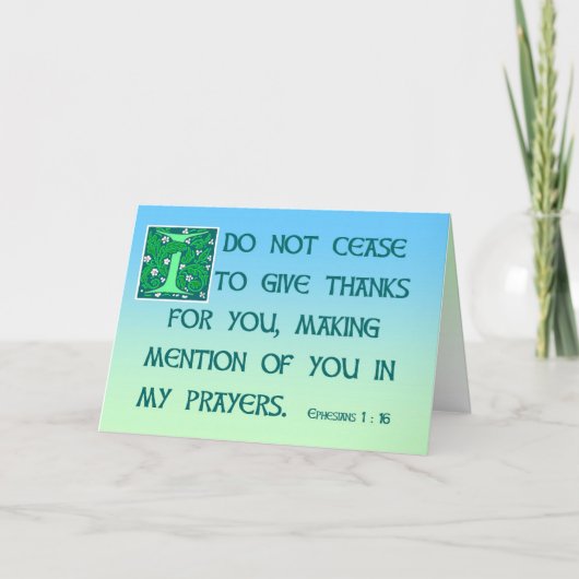 1h16 d'Ephesians de carte de remerciements (Devant)