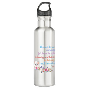 1Johannes 4:7 Bijbelvers Waterfles
