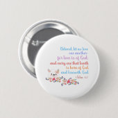 1John4:7 Bijbelversie Ronde Button 5,7 Cm (Voorkant /achterkant)