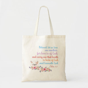 1John4:7 Bijbelversie Tote Bag