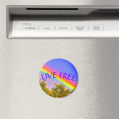 1LIVE FREE RAINBOW MED MAGNET (In Situ (Lave-vaisselle))