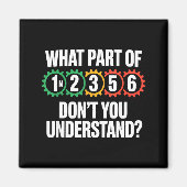 1n256 Motorcycle Shift Biker Motorcyclist  Magneet (Voorkant)