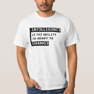 1n73ll1g3nc3 15-intelligentie is -zwarte coole quo t-shirt