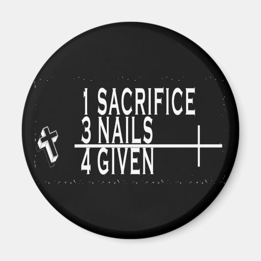 1OFFER + 3 NAGELS = 4GEGEVEN CHRISTELIJKE JEZUS MAGNEET (Voorkant)