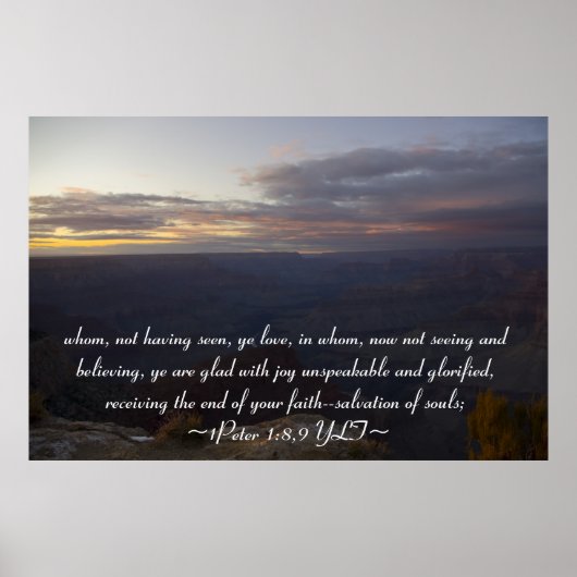 1Peter 1:8,9 Poster (Voorkant)