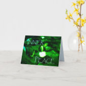 1PETITE CARTE DE SALUT INTÉRIEURE PEACE (Fleur jaune)