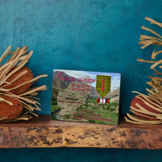 1re division d'infanterie Plaque de vétéran de l'E (Côté)