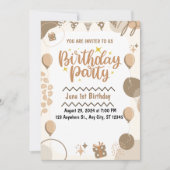 1re invitation anniversaire (Devant)