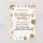 1re invitation anniversaire (Devant / Derrière)