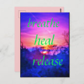 1respirer guérir carte postale coucher de soleil r (Devant / Derrière)