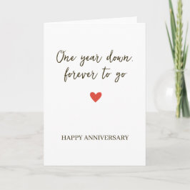 1st Anniversary – One Year Down Forever to Go Kaart