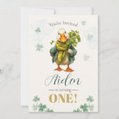 1st Birthday Invitation Card - St. Patrick's Day (Devant)