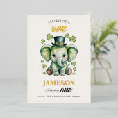 1st Birthday Invitation | Foil St. Patrick's Card (Debout devant)