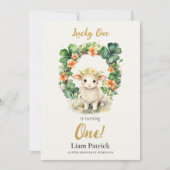 1st Birthday Invitation St. Patrick's Day Card (Devant)