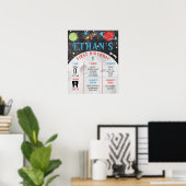 1st Birthday Milestone Poster Outer Space (Bureau à domicile)