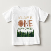 1st Birthday Name Waterverf One Happy Camper (Voorkant)