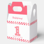 1st Birthday Party Girls Pink One Bedankdoosjes (Geopend)