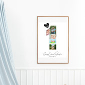 1st Birthday Photo Collage Poster Keepsake