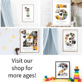 1st Birthday Photo Collage Poster Keepsake
