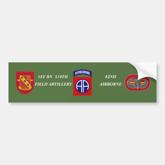 1ST BN 319TH FIELD ARTILLERY BUMPERSTICKER (Voorkant)