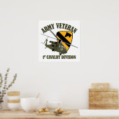 1st Cav Vet - UH60 Blackhawk Poster (Keuken)