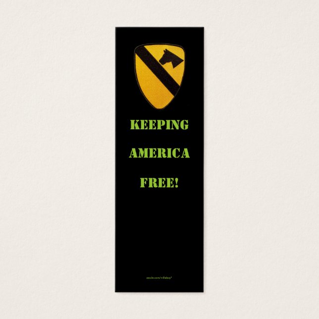 1st cavalry air cav war veterans bookmarker mini visitekaartjes (Voorkant)
