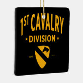 1st Cavalry Division - Eerste Team Verenigde State Keramisch Ornament (Rechts)