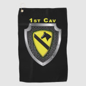 1st Cavalry Division First Team Custom Shield Golfhanddoek (Voorkant)
