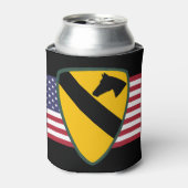 1st Cavalry Division Patch Verenigde Staten Blikjeskoeler (Blikje Voorkant)