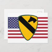1st Cavalry Division Patch Verenigde Staten Briefkaart (Voorkant / Achterkant)