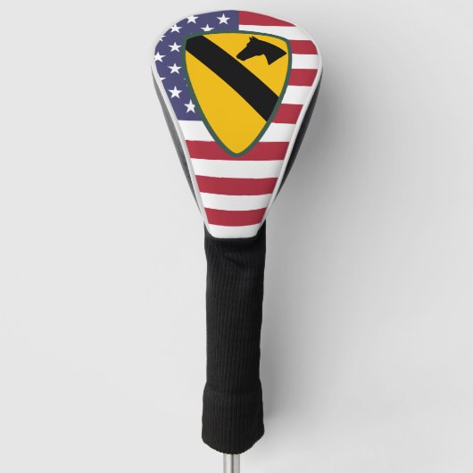 1st Cavalry Division Patch Verenigde Staten Golfheadcover (Voorkant)