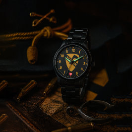 1st Cavalry Division Veteran Black Horloge